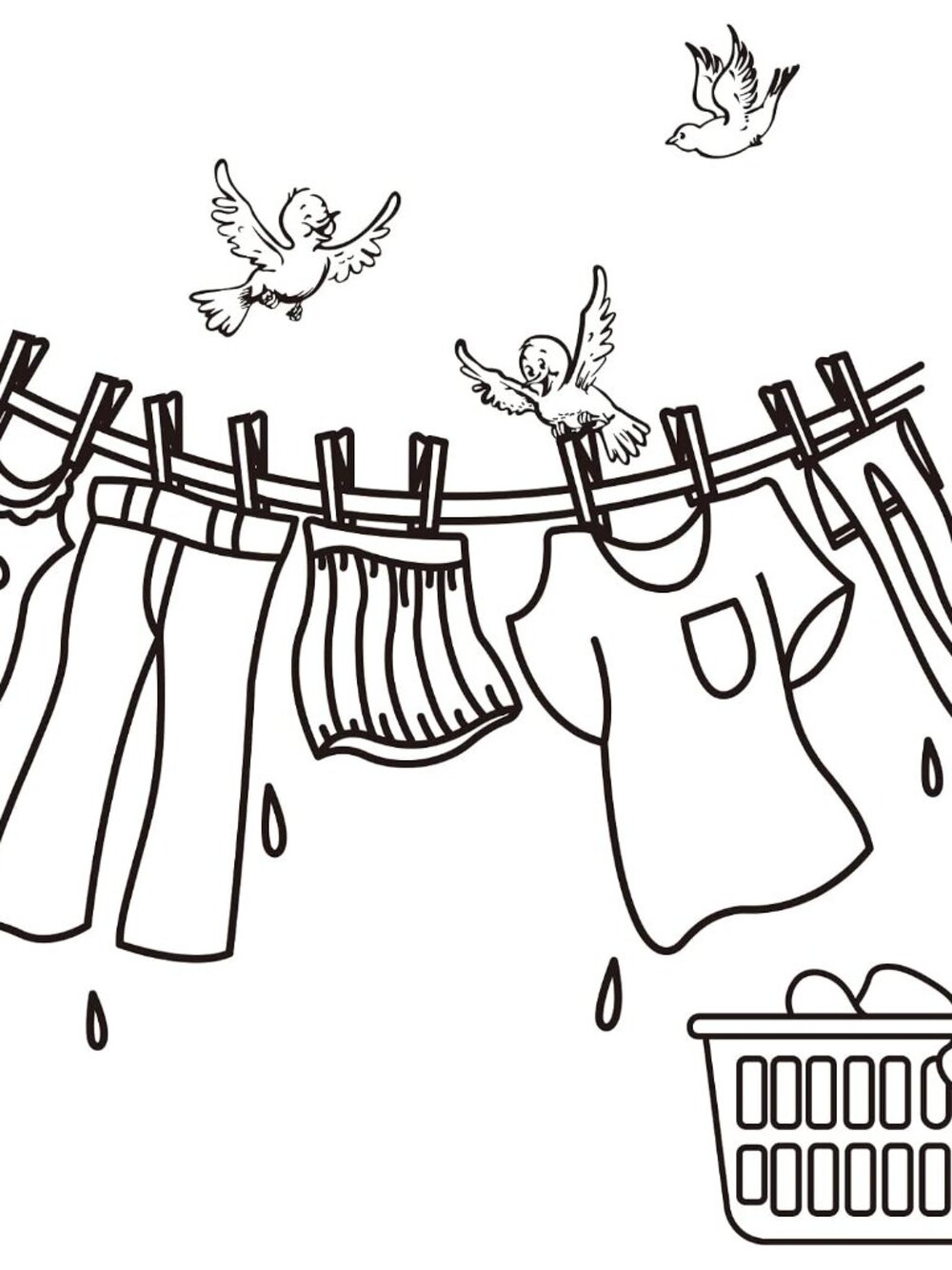 Laundry Room Wall Sticker Cartoon Laundry Signs Vinyl Stickers Clothes Drying Wa